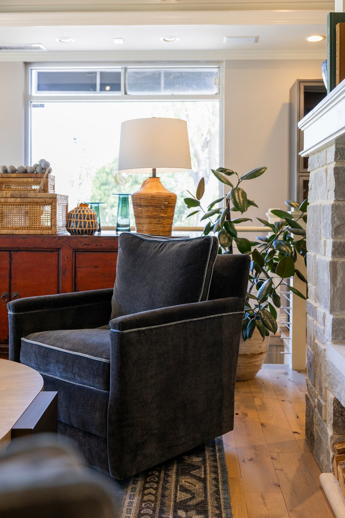 Blue Swivel Chair