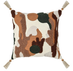 Chestnut/Green Throw Pillow 22x22