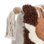 Chestnut/Green Throw Pillow 22x22